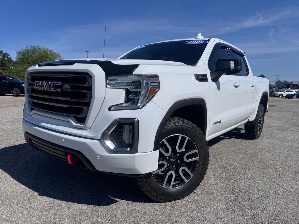 Summit White 2020 GMC Sierra 1500 AT4 Crew Cab 4WD Pickup Truck Four-Wheel Drive Automatic