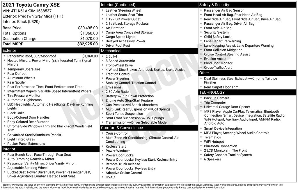 Certified Used 2021 Gray Toyota XSE image 5