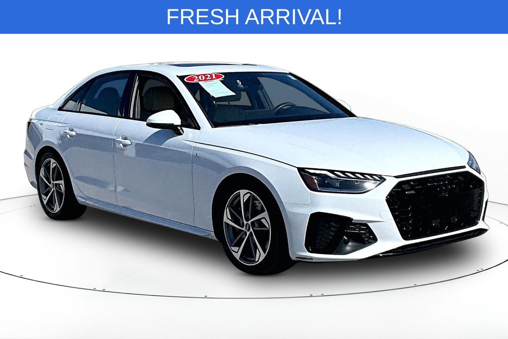 Glacier White 2021 Audi A4 quattro Premium Plus S Line 45 TFSI AWD Sedan All-Wheel Drive 7-Speed Automatic