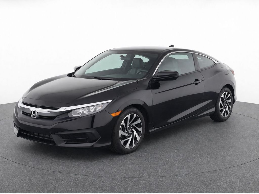 Black 2017 Honda Civic Coupe Coupe Front-Wheel Drive Continuously Variable Transmission