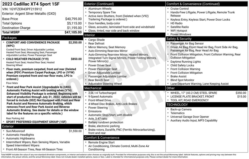 Used Car 2023 Cadillac Xt4  Sport For Sale Under $30,000 In Austin, Texas