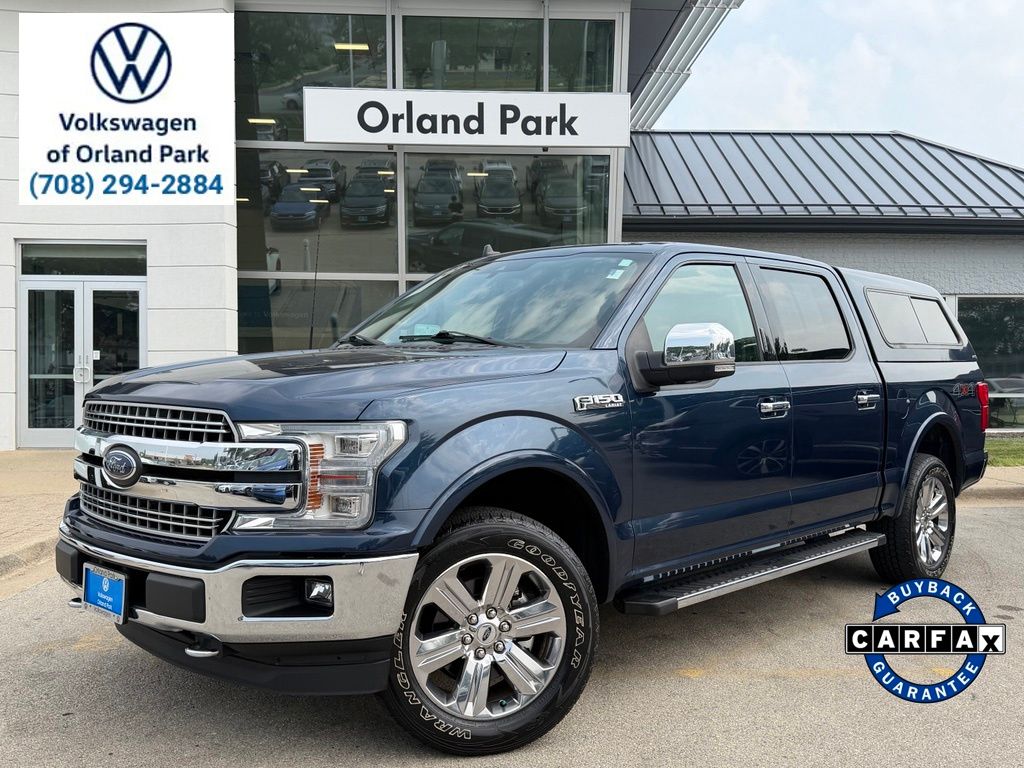 Blue 2020 Ford F-150 Pickup Truck Four-Wheel Drive Automatic