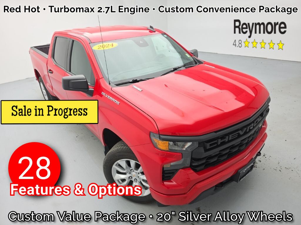 Red Hot 2024 Chevrolet Silverado 1500 Pickup Truck Four-Wheel Drive 8-Speed Automatic