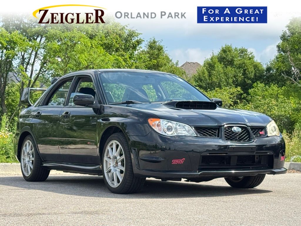 Obsidian Black Pearl 2007 Subaru Impreza WRX STI Sedan All-Wheel Drive 6-Speed Manual
