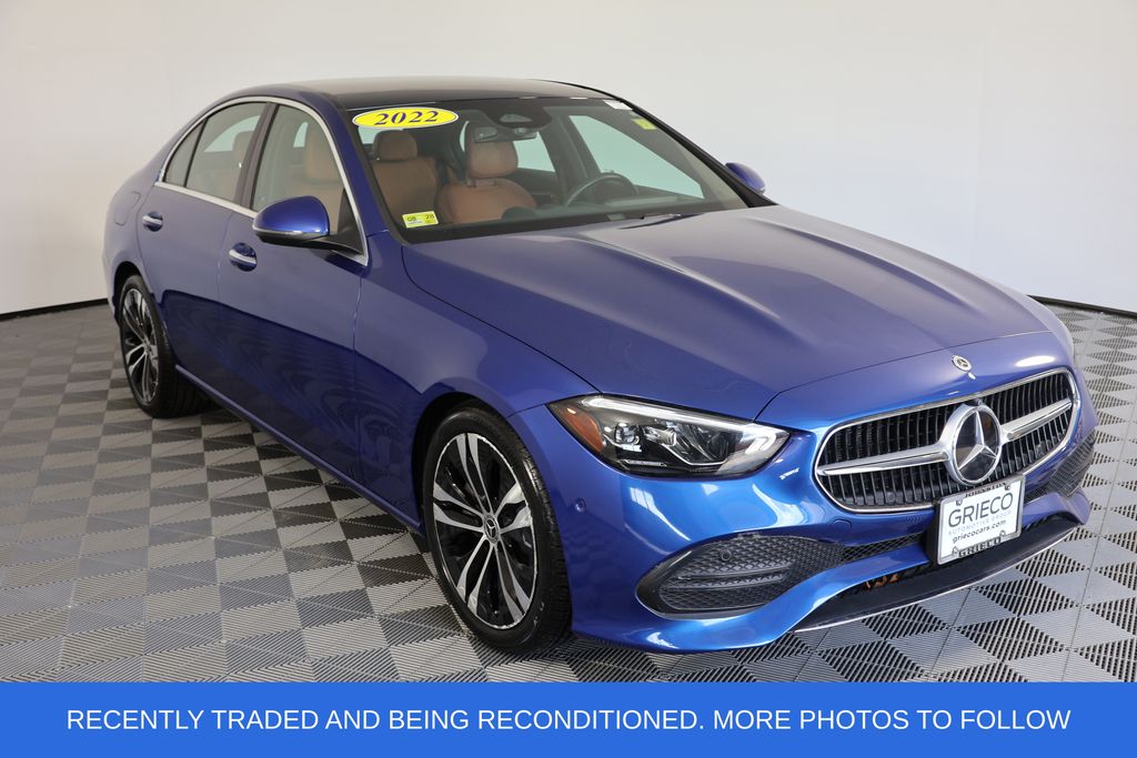 Blue 2022 Mercedes-Benz C-Class Sedan All-Wheel Drive 9-Speed Automatic