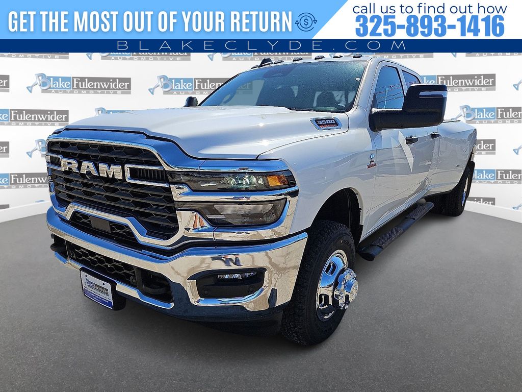 Bright White Clearcoat 2026 RAM 3500 Tradesman Crew Cab LB DRW 4WD Pickup Truck Four-Wheel Drive 8-Speed Automatic