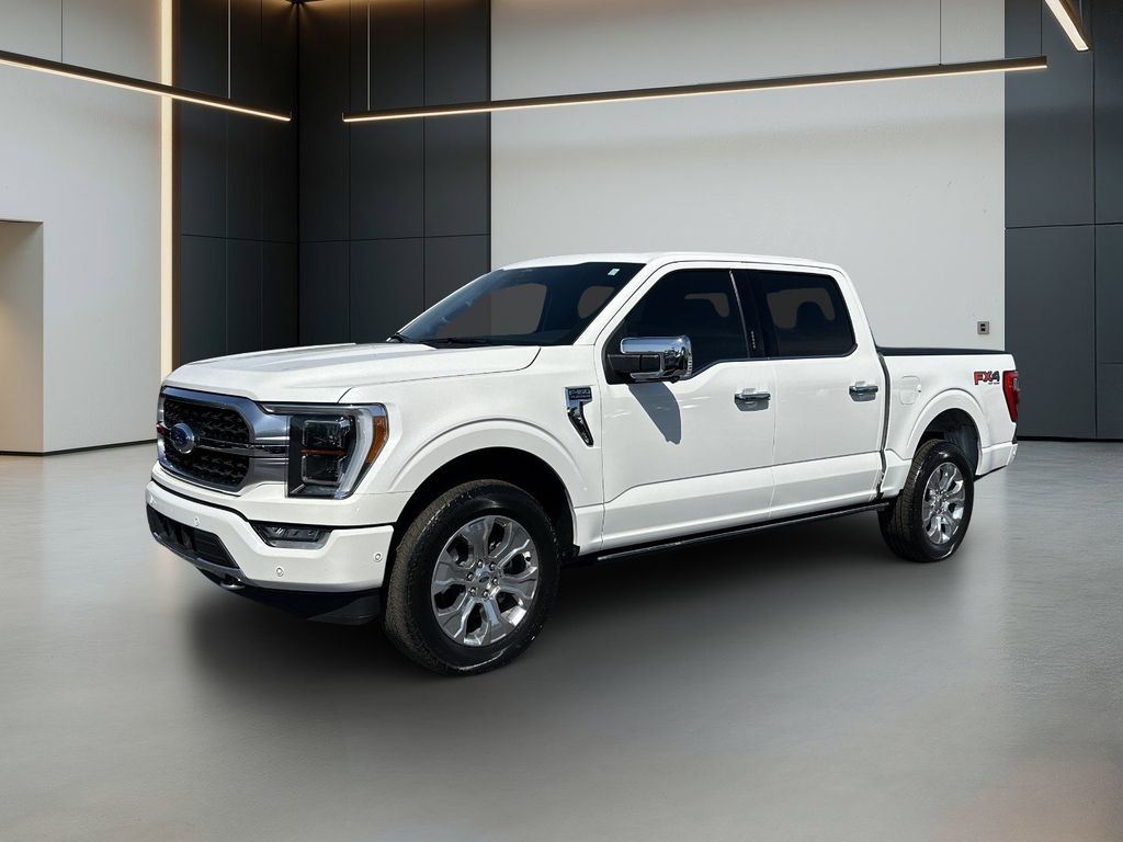 White Metallic 2021 Ford F-150 Platinum SuperCrew 4WD Pickup Truck Four-Wheel Drive Automatic