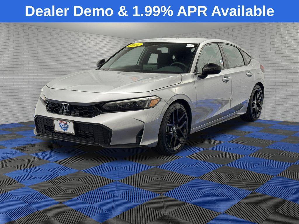 Solar Silver Metallic 2026 Honda Civic Hatchback Hatchback Front-Wheel Drive Continuously Variable Transmission