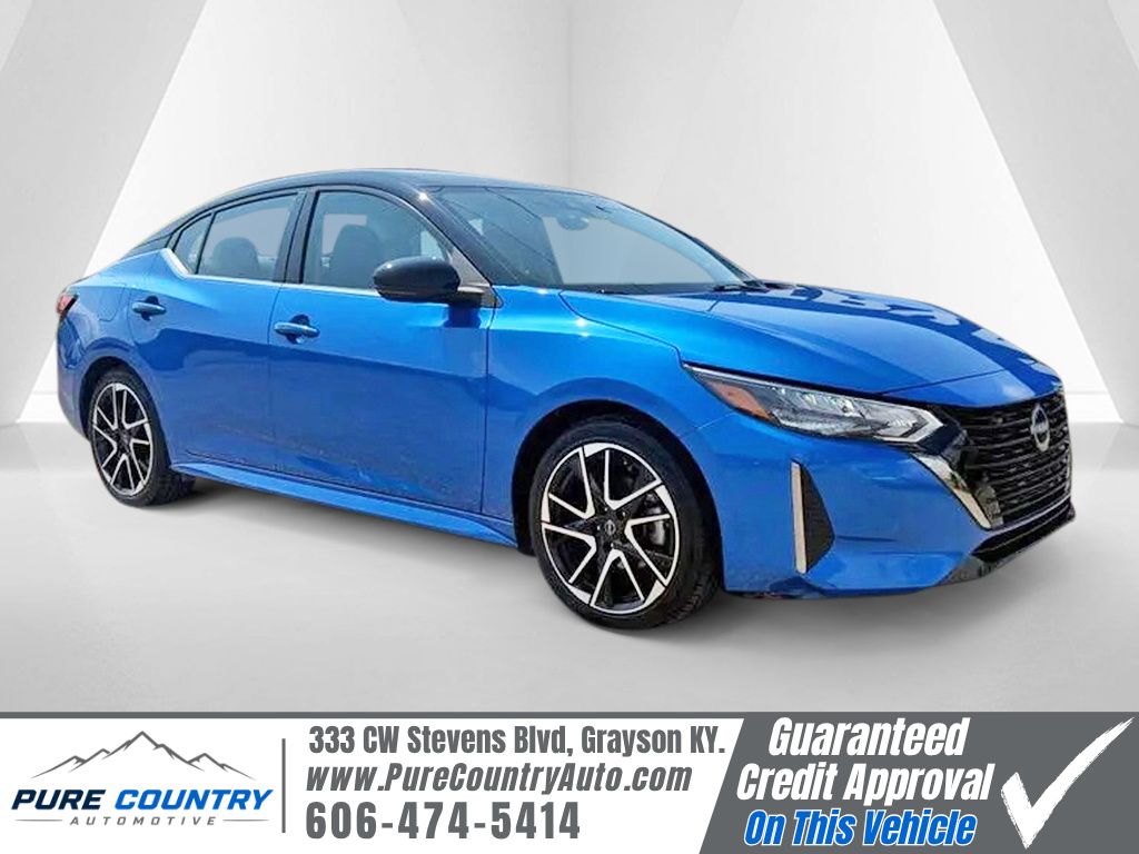 Electric Blue Metallic/Super Black 2024 Nissan Sentra Sedan Front-Wheel Drive Continuously Variable Transmission