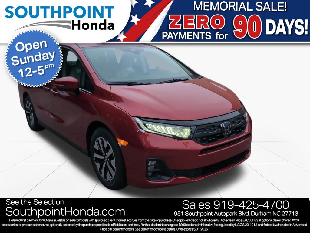 Red 2026 Honda Odyssey EX-L FWD Minivan Front-Wheel Drive Automatic