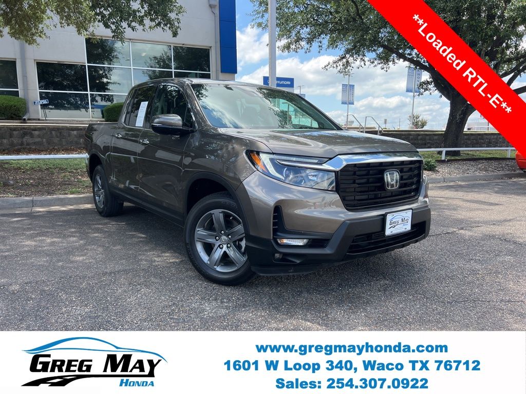 Gray (Modern Steel Metallic) 2022 Honda Ridgeline Pickup Truck All-Wheel Drive 9-Speed Automatic