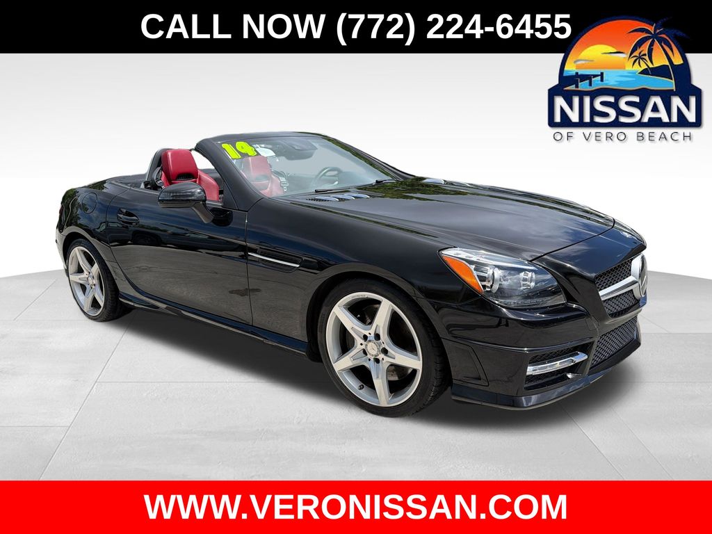 Black 2014 Mercedes-Benz SLK 350 Convertible Rear-Wheel Drive 7-Speed Automatic