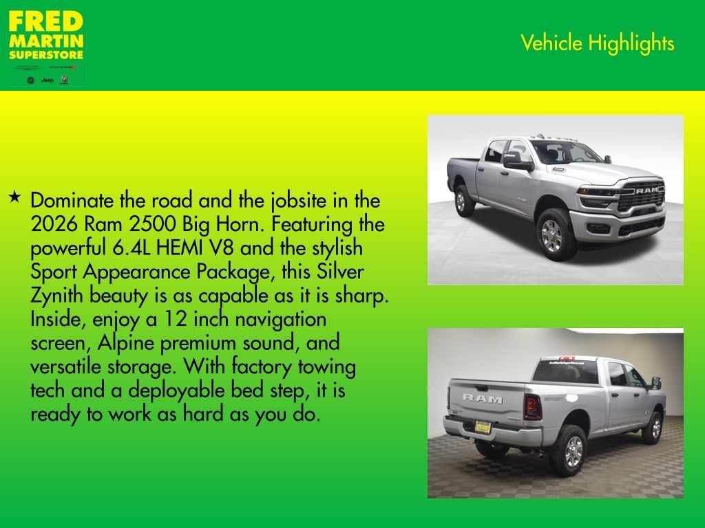 new 2026 Ram 2500 car, priced at $55,912