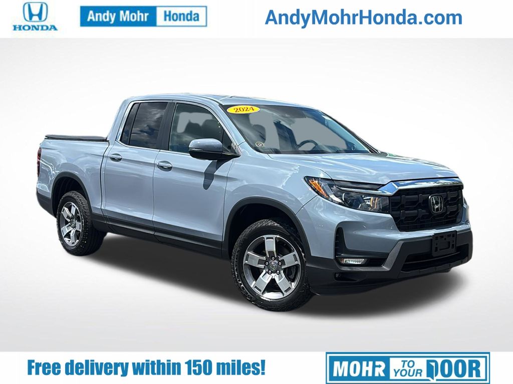 Sonic Gray Pearl 2024 Honda Ridgeline Pickup Truck All-Wheel Drive 9-Speed Automatic