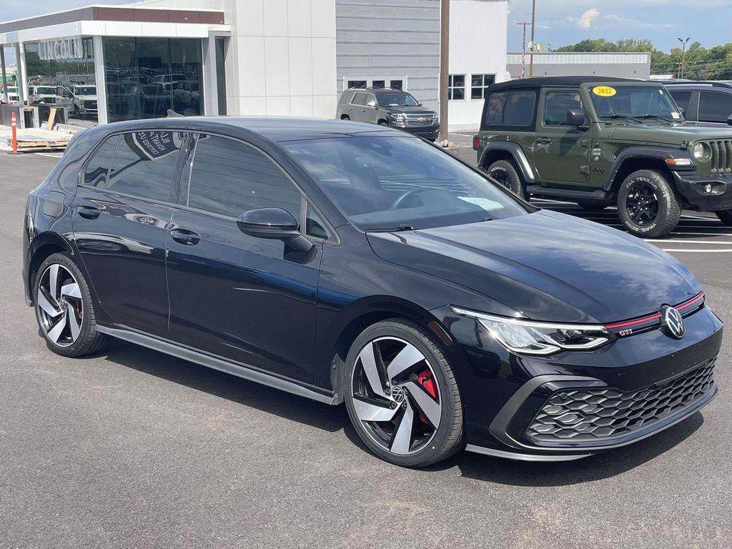 Black 2022 Volkswagen Golf GTI Hatchback Front-Wheel Drive 6-Speed Manual