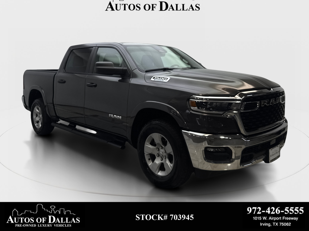 Gray (Granite Crystal Metallic Clearcoat) 2025 RAM 1500 Big Horn Crew Cab 4WD Pickup Truck Four-Wheel Drive 8-Speed Automatic