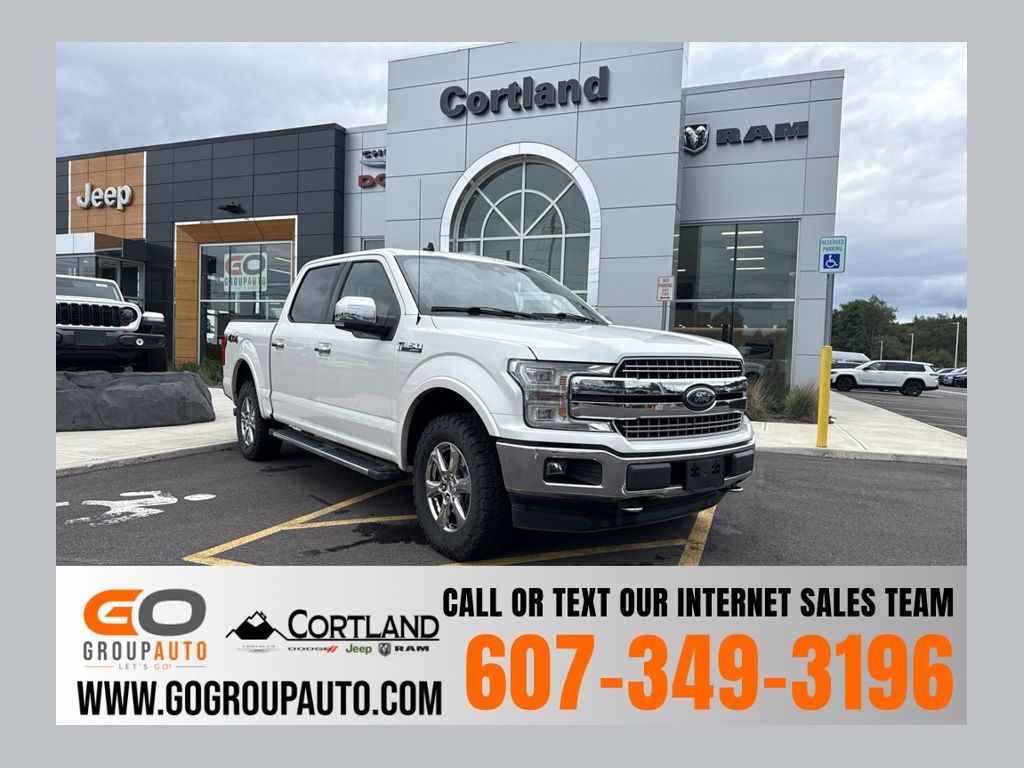 White Platinum Clearcoat Metallic 2019 Ford F-150 Pickup Truck Four-Wheel Drive Automatic