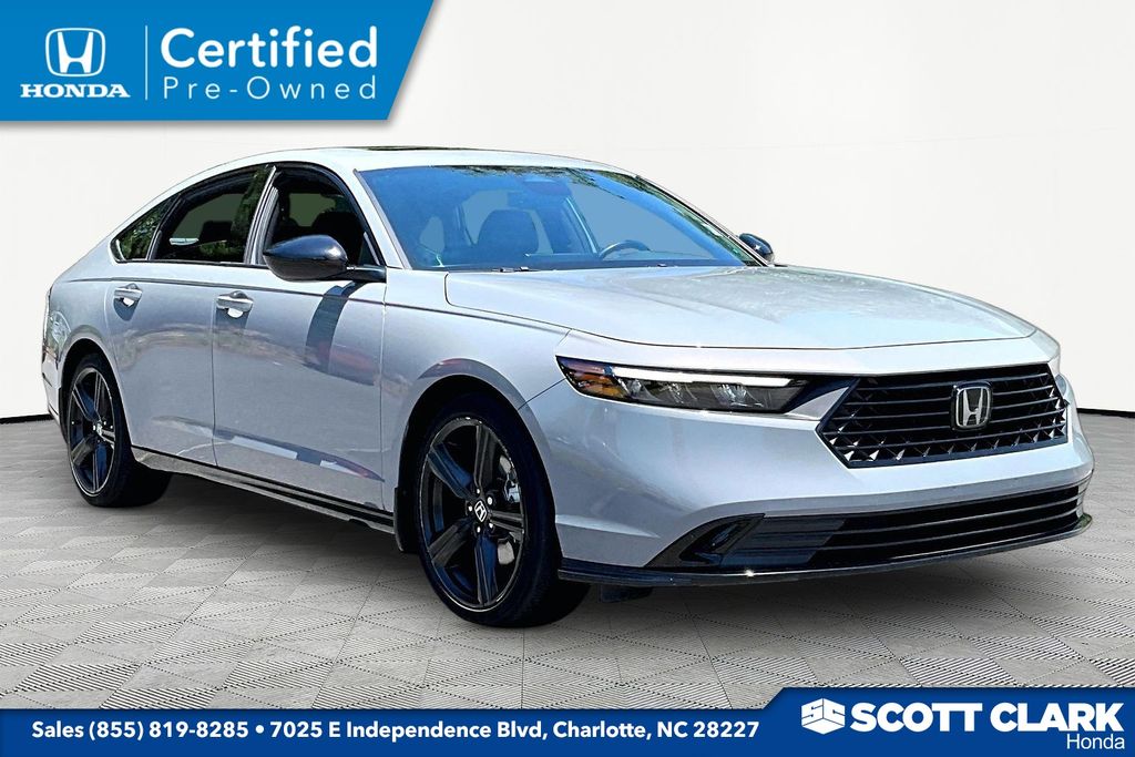 Urban Gray Pearl 2025 Honda Accord Hybrid Sedan Front-Wheel Drive Continuously Variable Transmission