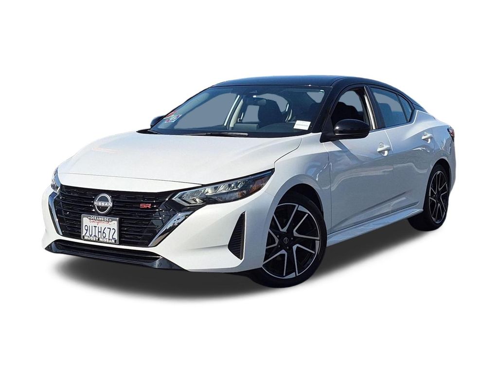 Aspen White/Super Black 2025 Nissan Sentra Sedan Front-Wheel Drive Continuously Variable Transmission
