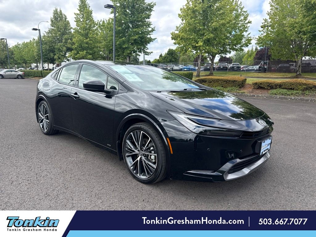 Midnight Black Metallic 2024 Toyota Prius Hatchback All-Wheel Drive Continuously Variable Transmission