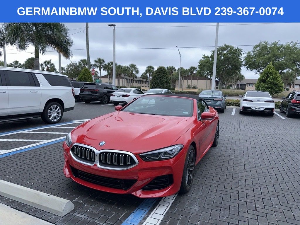 Red 2025 BMW 8 Series 840i xDrive Convertible AWD Convertible All-Wheel Drive 8-Speed Automatic