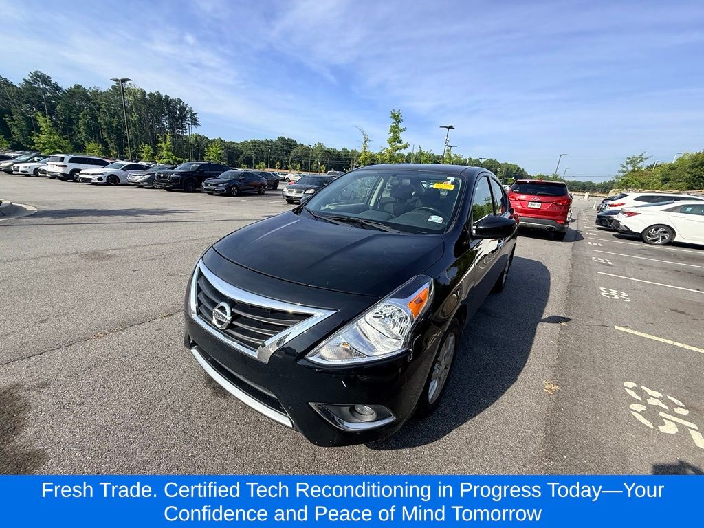 Super Black 2018 Nissan Versa Sedan Front-Wheel Drive Continuously Variable Transmission