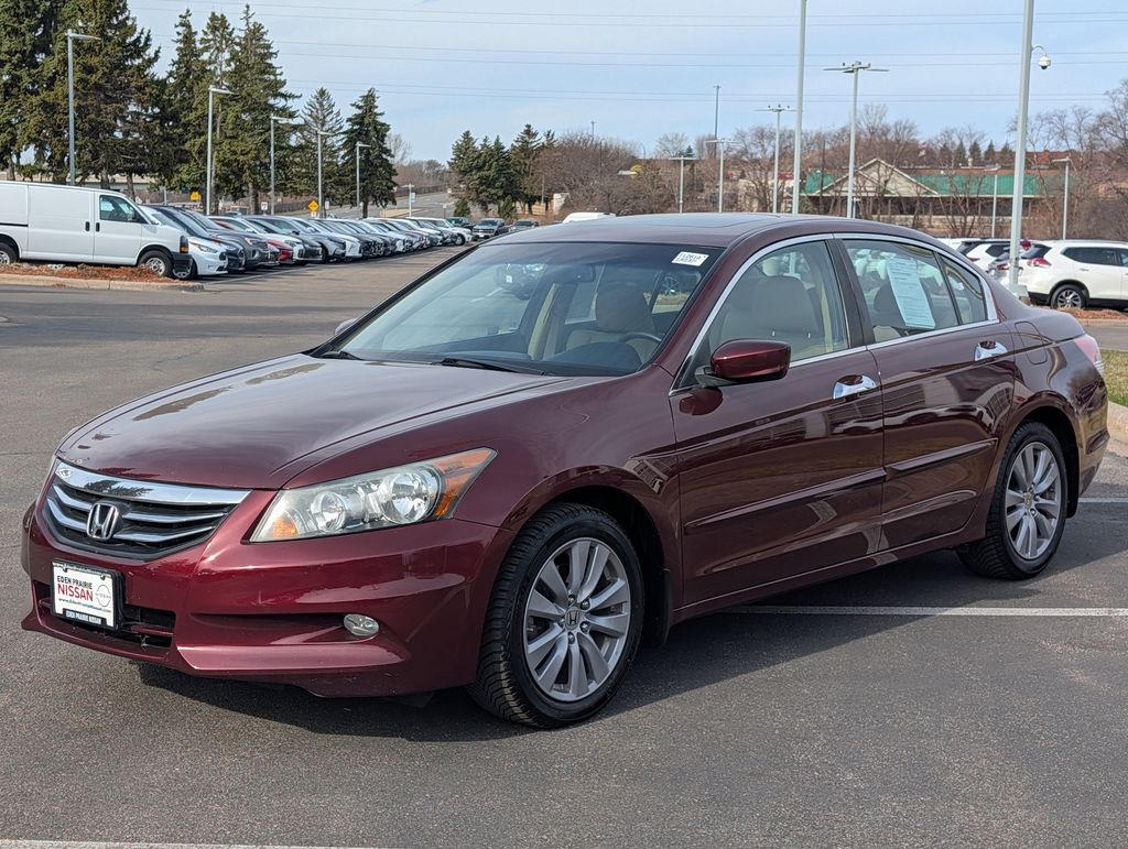 San Marino Red 2011 Honda Accord EX-L V6 Sedan Front-Wheel Drive 5-Speed Automatic Overdrive