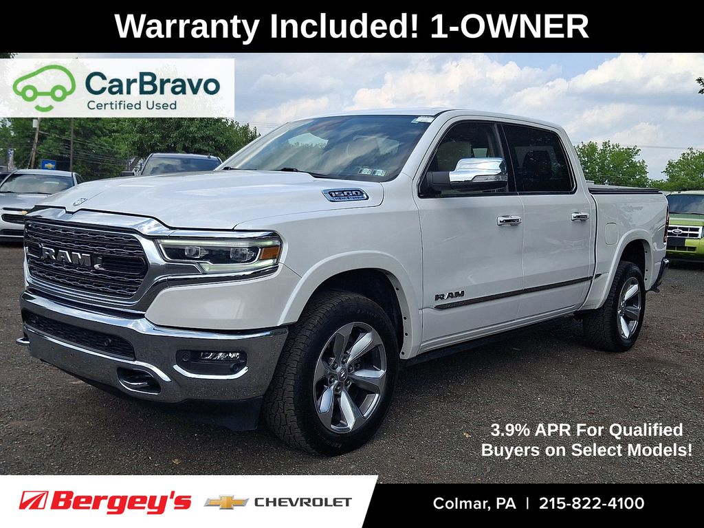 Ivory White Tri-Coat Pearlcoat 2021 RAM 1500 Pickup Truck Four-Wheel Drive 8-Speed Automatic
