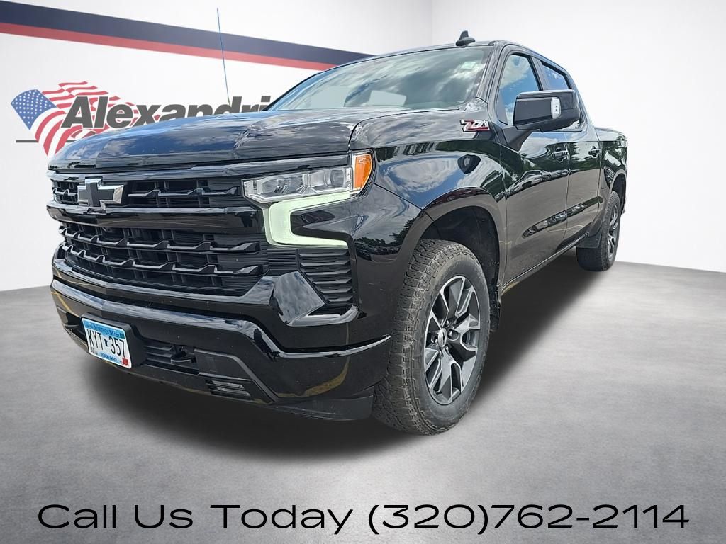 Black 2023 Chevrolet Silverado 1500 Pickup Truck Four-Wheel Drive Automatic