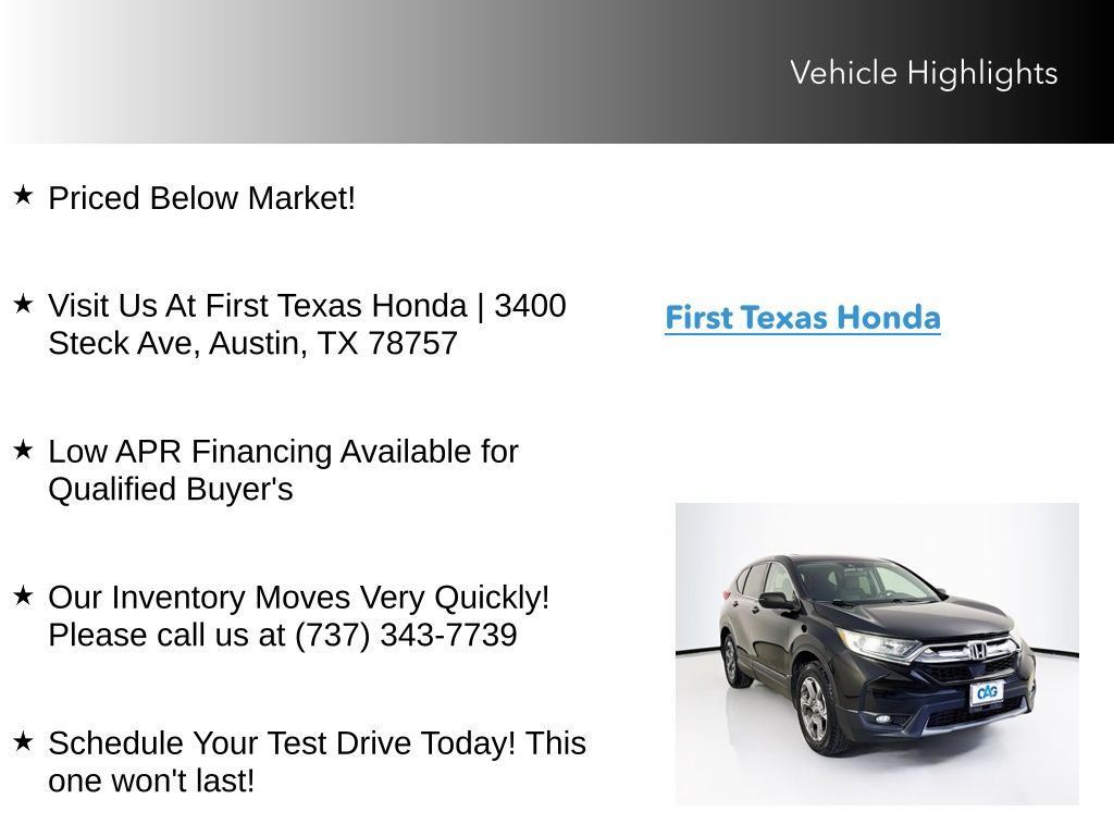 Used Car 2017 Honda Cr-v  Ex For Sale Under $20,000 In Austin, Texas