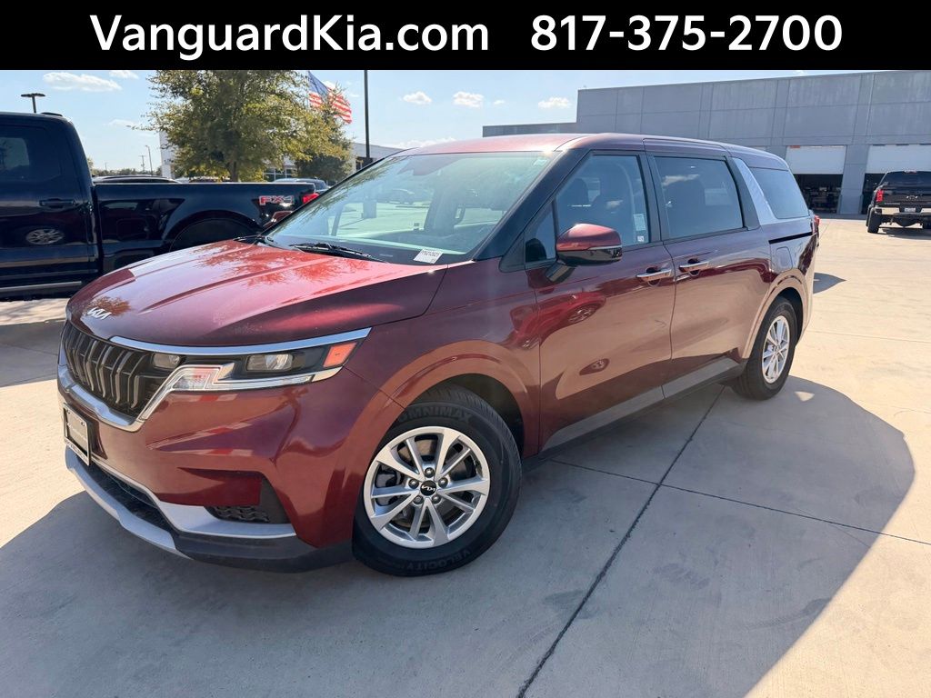 Flare Red 2023 Kia Carnival Minivan Front-Wheel Drive 8-Speed Automatic