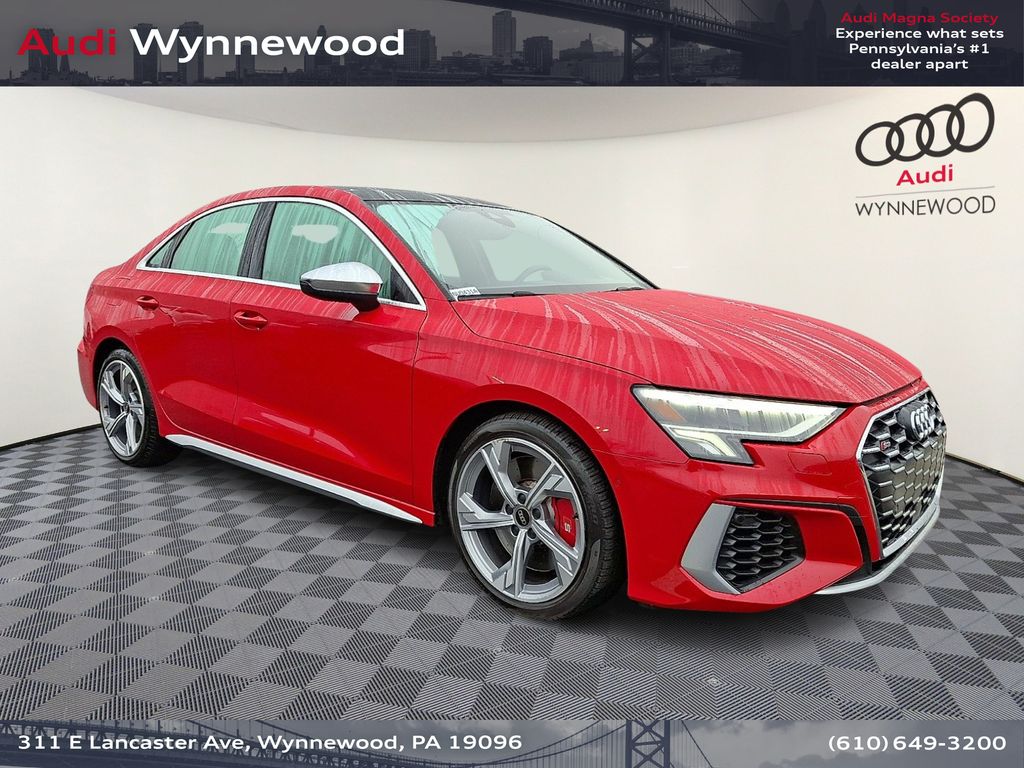 Orange (Tango Red Metallic) 2023 Audi S3 2.0T quattro Premium Plus AWD Sedan All-Wheel Drive 7-Speed Automatic