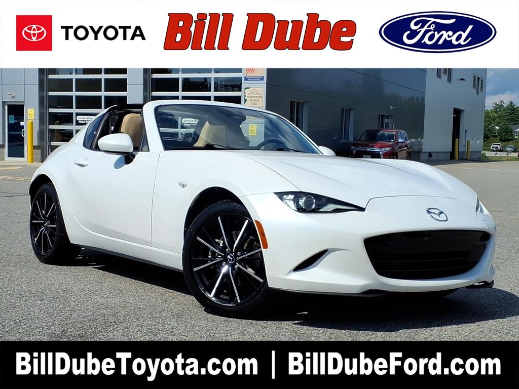 Snowflake White Pearl Mica 2024 Mazda MX-5 Miata Convertible Rear-Wheel Drive 6-Speed Automatic