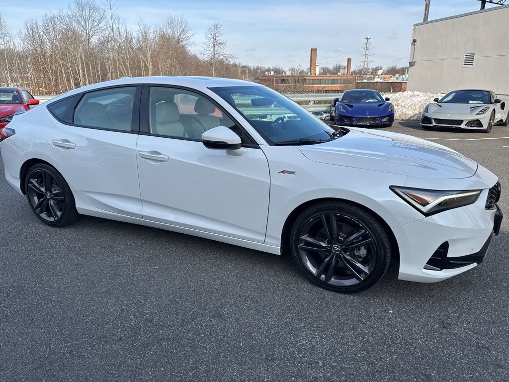 Platinum White Pearl 2023 Acura Integra FWD with Technology and A-SPEC Package Sedan Front-Wheel Drive Continuously Variable Transmission