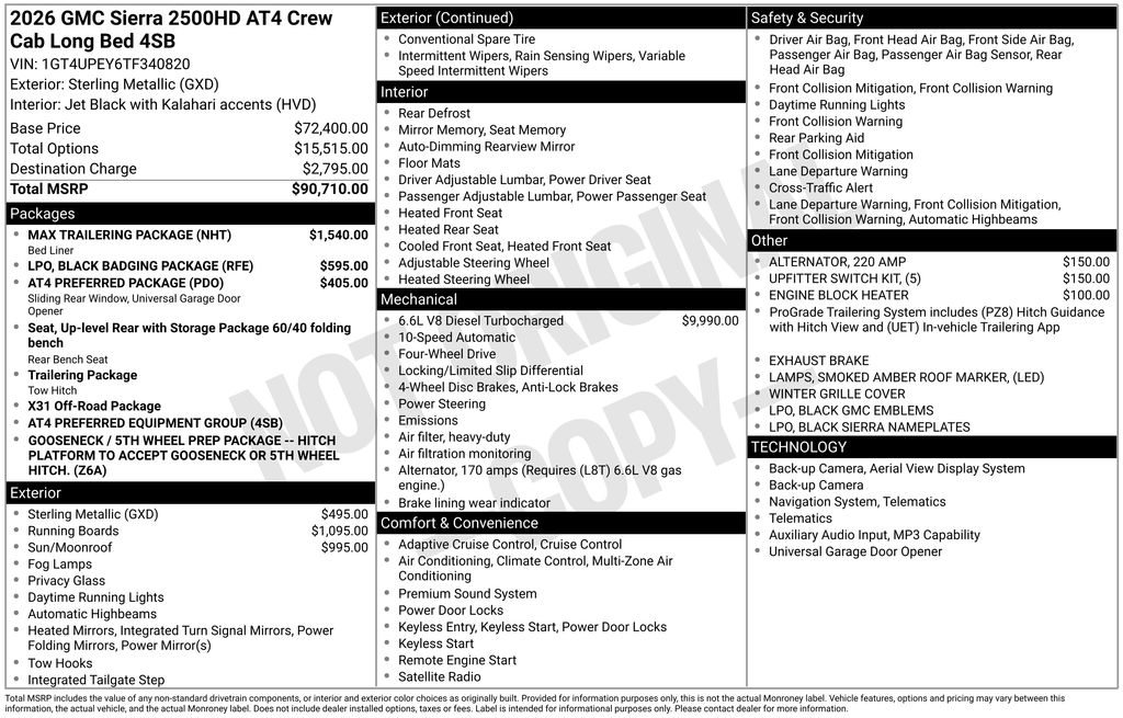 2026 GMC Sierra 2500HD AT4 - Image 3