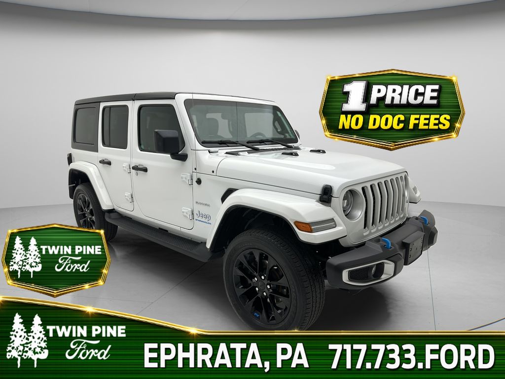 Bright White Clearcoat 2023 Jeep Wrangler 4xe SUV / Crossover Four-Wheel Drive 8-Speed Automatic