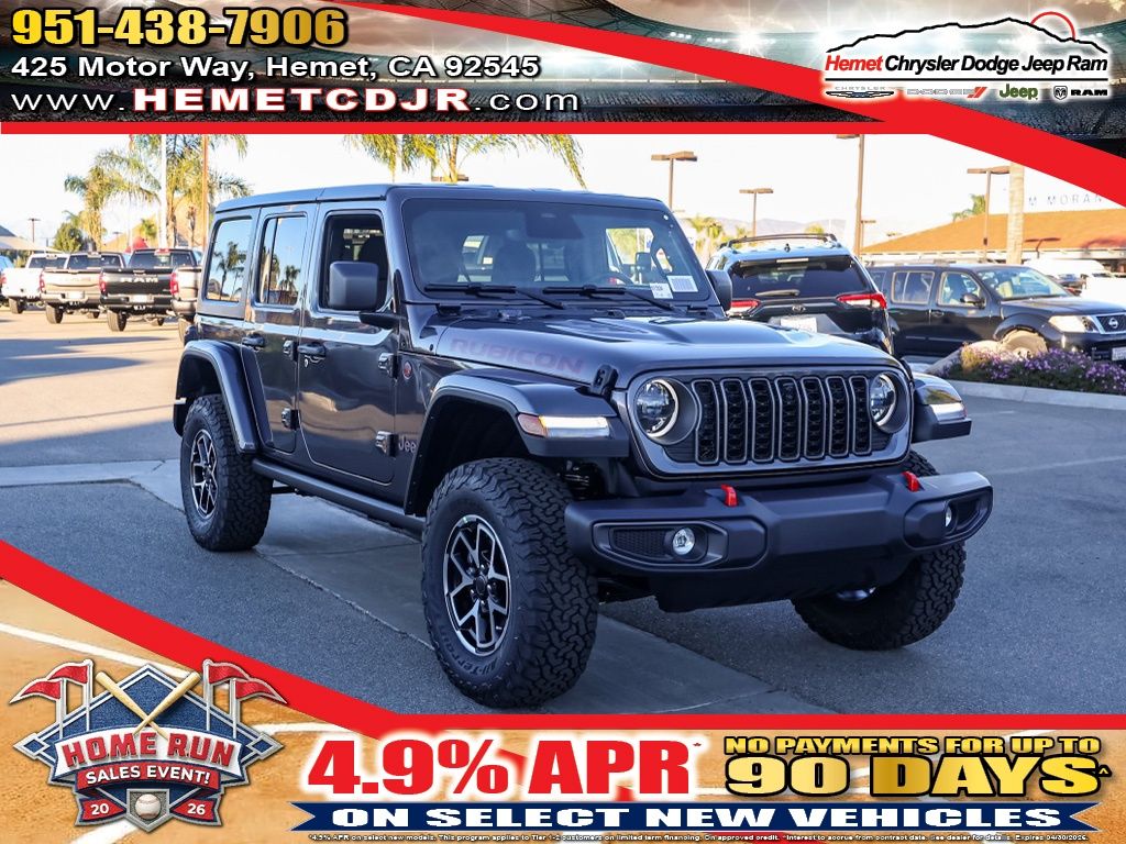 Gray (Granite Crystal Metallic Clearcoat) 2026 Jeep Wrangler Rubicon 4-Door 4WD SUV / Crossover Four-Wheel Drive 8-Speed Automatic