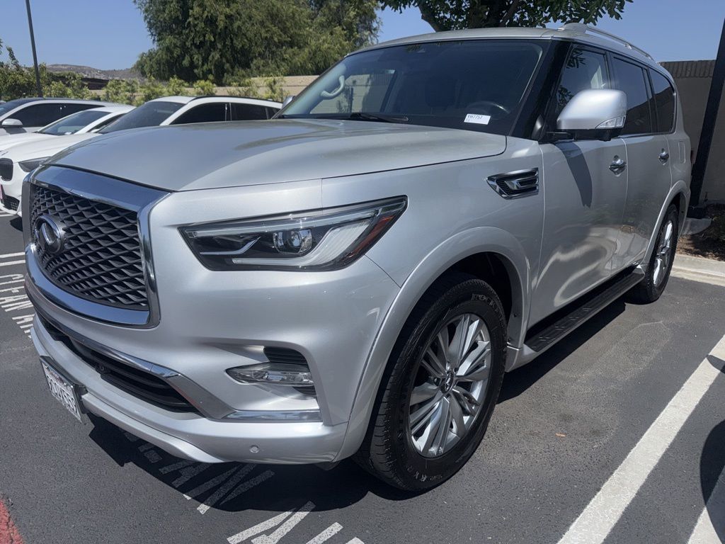 Gray (Liquid Platinum) 2021 INFINITI QX80 Luxe RWD SUV / Crossover Rear-Wheel Drive 7-Speed Automatic