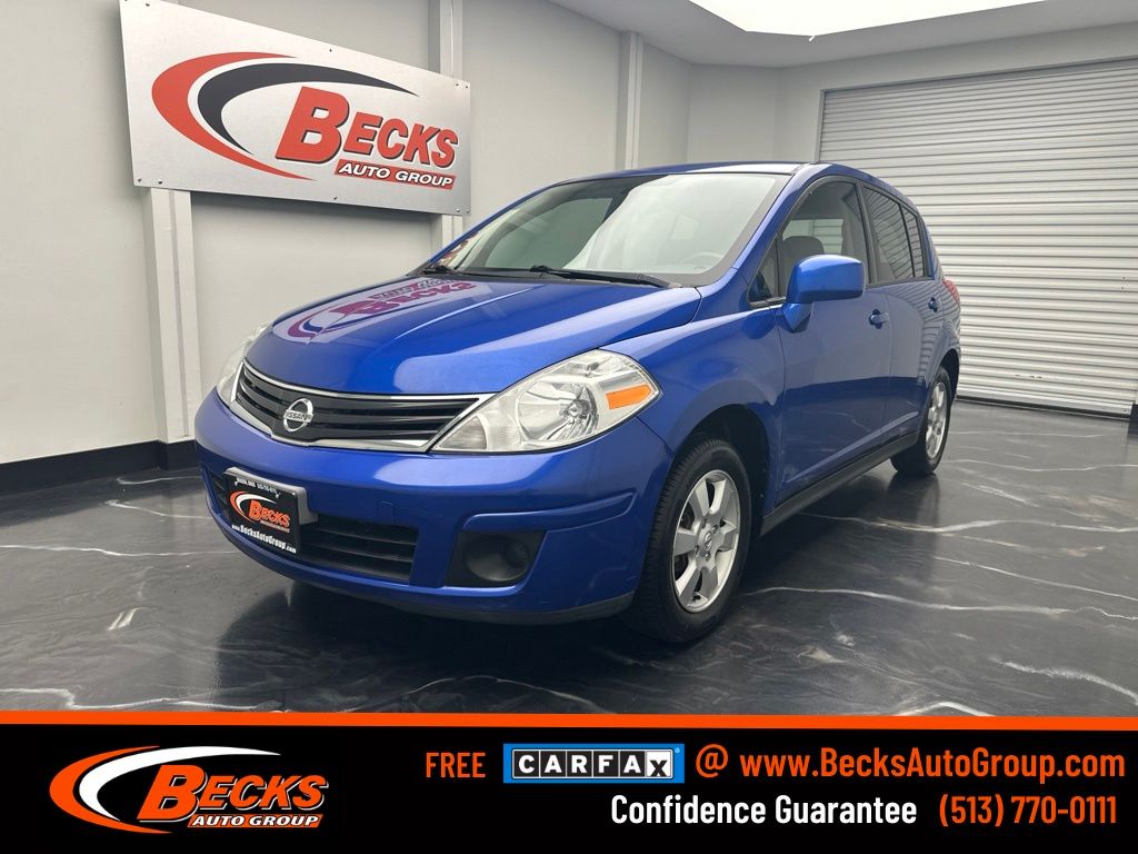 Blue Metallic 2012 Nissan Versa Hatchback Front-Wheel Drive 4-Speed Automatic