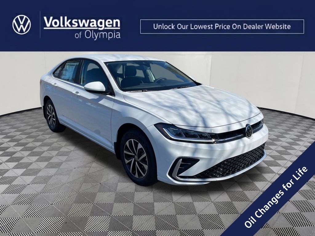 Pure White 2026 Volkswagen Jetta S FWD Sedan Front-Wheel Drive 8-Speed Automatic