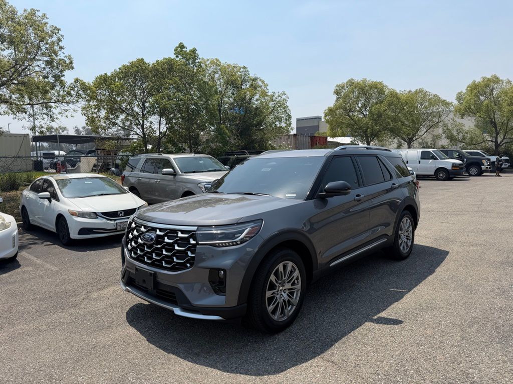Gray Metallic 2025 Ford Explorer Platinum RWD SUV / Crossover Rear-Wheel Drive Automatic