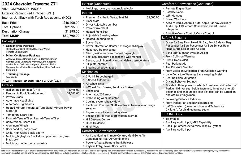 Certified Used 2024 Red Chevrolet Z71 image 7