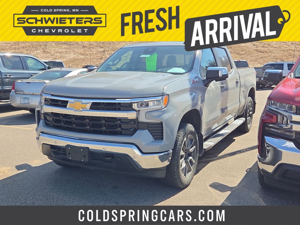 Slate Gray Metallic 2024 Chevrolet Silverado 1500 LT Crew Cab 4WD Pickup Truck Four-Wheel Drive Automatic