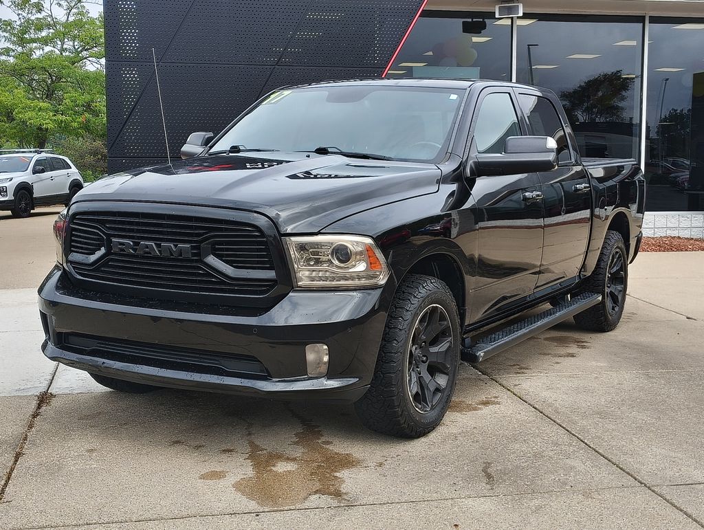 Gray 2017 RAM 1500 Pickup Truck Four-Wheel Drive 8-Speed Automatic