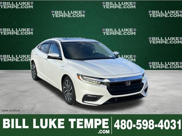 White 2019 Honda Insight Touring Sedan FWD Sedan Front-Wheel Drive Continuously Variable Transmission