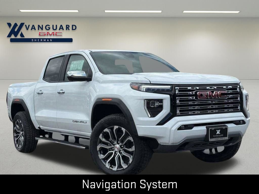 Summit White 2026 GMC Canyon Denali Crew Cab 4WD Pickup Truck Four-Wheel Drive 8-Speed Automatic