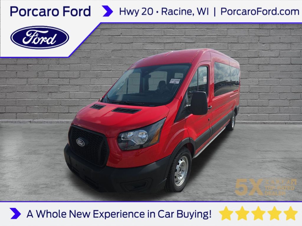 Race Red 2026 Ford Transit Passenger Van Rear-Wheel Drive