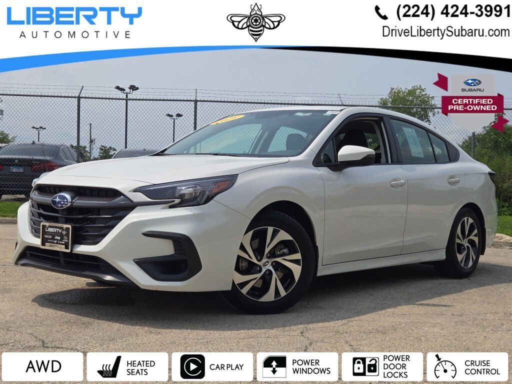 Crystal White Pearl 2025 Subaru Legacy Sedan All-Wheel Drive Continuously Variable Transmission