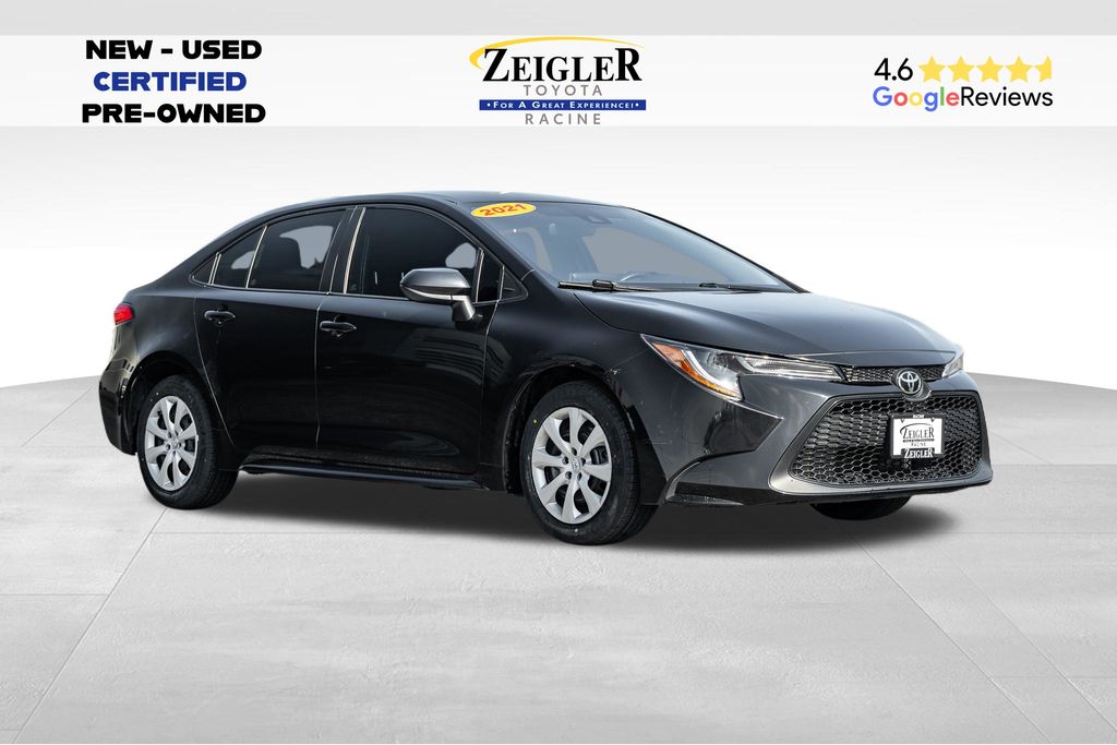 Black Sand Pearl 2021 Toyota Corolla LE FWD Sedan Front-Wheel Drive Continuously Variable Transmission