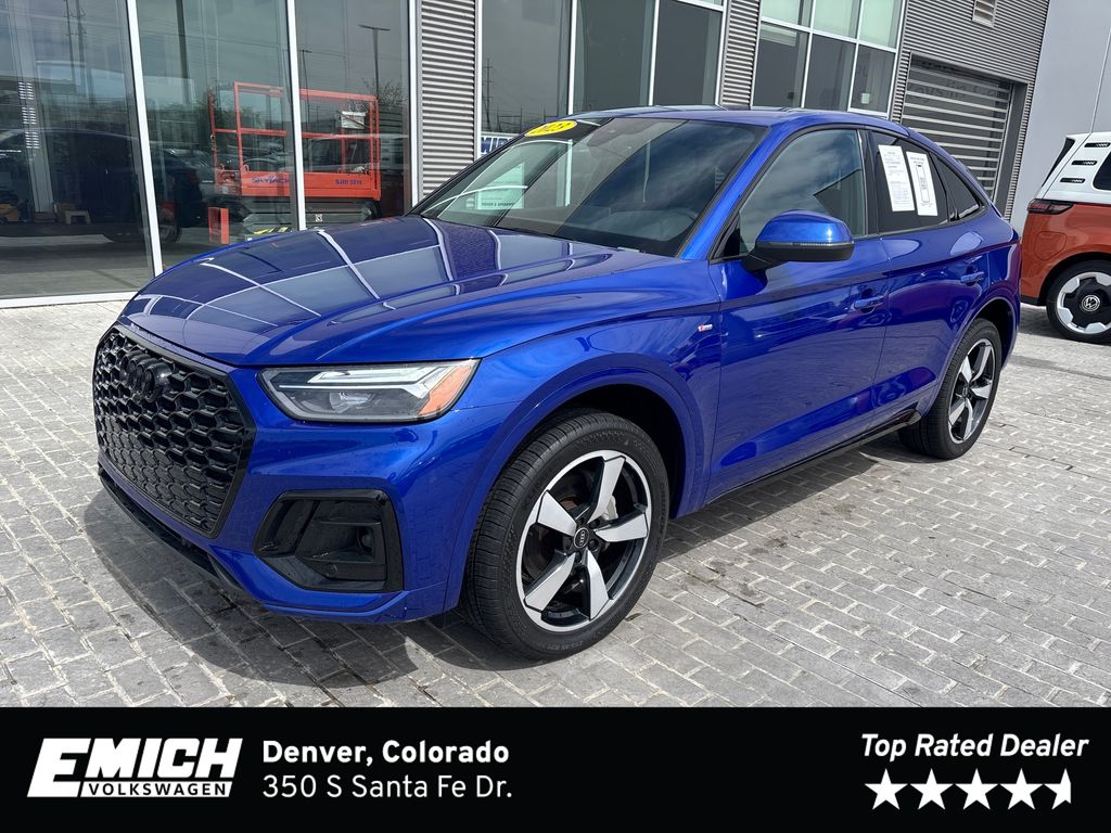 Ultra Blue Metallic 2023 Audi Q5 Sportback quattro Premium Plus S Line 45 TFSI AWD Sedan All-Wheel Drive 7-Speed Automatic